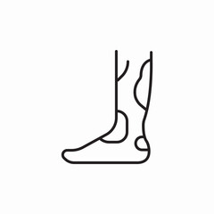 leg blemishes icon sign vector