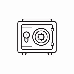 money safe icon sign vector