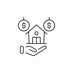 real estate insurance icon sign vector
