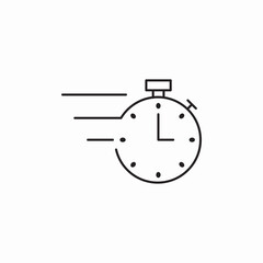 stopwatch timer fast icon sign vector