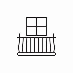 window balcony icon sign vector