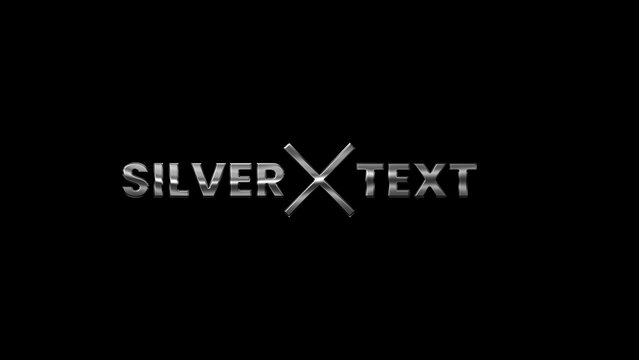 Silver Shiny Metal Text & Title Intro Template