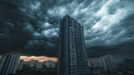 Fototapeta premium Stormy Cityscape