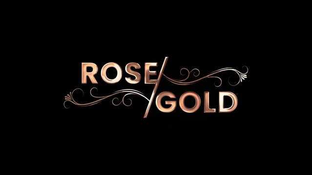 Shiny Rose Gold Elegant Text & Title Intro