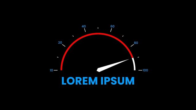 Speedometer With Text & Percentages Infographic
