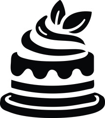 cream cake Silhouette Design 