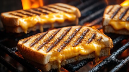 Grilled Cheese Sandwiches on the Grill
