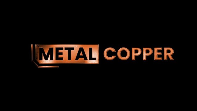 Realistic Copper Metal Text Title Intro