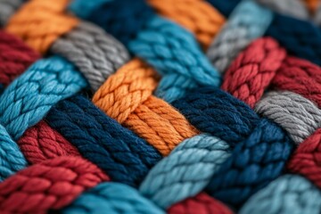 Colorful woven textile showcasing intricate patterns and craftsmanship in close-up view