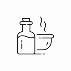 basin hot water aroma spa icon sign vector