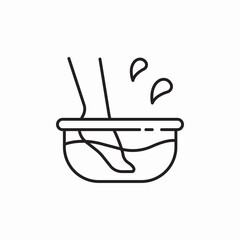 foot wash basin icon sign vector