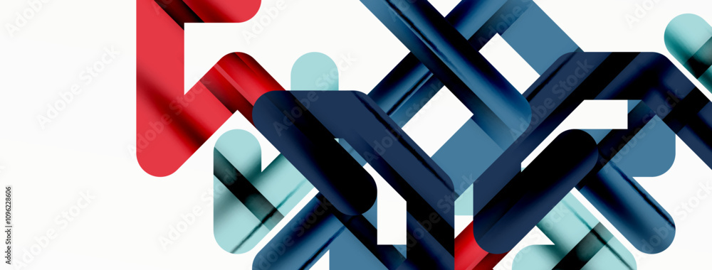 Poster dynamic colorful lines minimal abstract background