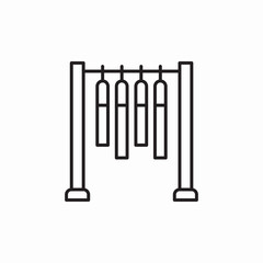 laundry hangers icon sign vector