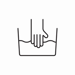 manual wash laundry icon sign vector