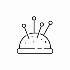pin cushion icon sign vector