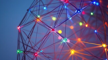 Illuminated Network: A Symphony of Color and Connection