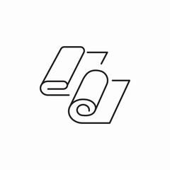 textile rolls icon sign vector