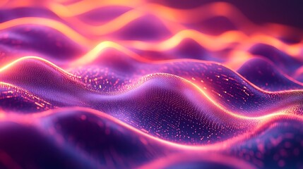 Dynamic abstract waves digital art vibrant colors modern design conceptual