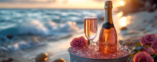 Romantic Sunset Beach Ros?