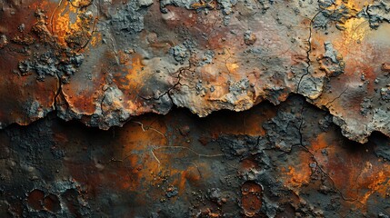 Naklejka premium Rusty iron texture background with a weathered look and rough feel, perfect for industrial themed graphics.