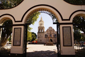 Obraz premium Temple of the Holy Kings in the town of Cajititlan, Tlajomulco de Z iga, Jalisco, Mexico
