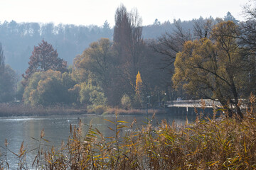 Bodensee, Herbststimmung bei der Insel Mainau