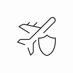 plane protection icon sign vector