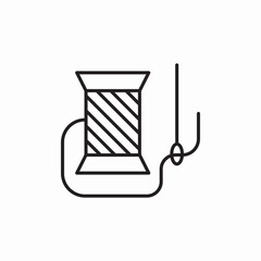 threads needle tailor icon sign vector