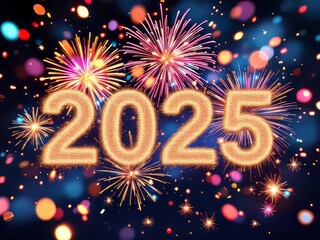 2025 bursts forth in dazzling double-exposure fireworks.