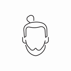 beard and hair style icon sign vector