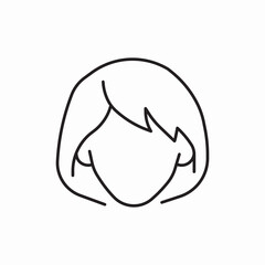 bob hair style icon sign vector