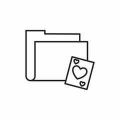 love card folder icon sign vector