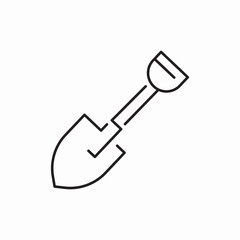 shovel tool icon sign vector