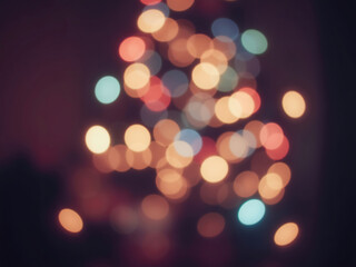Obraz premium Blurred christmas lights creating festive bokeh effect