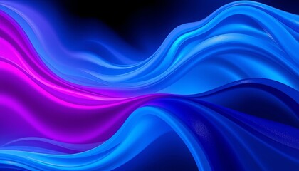 Fototapeta premium Dynamic Indigo and Magenta Waves for Widescreen Backgrounds