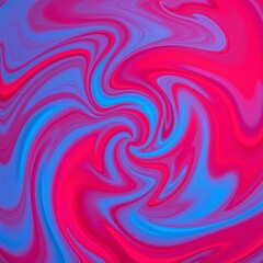 Fototapeta premium Kaleidoscopic cosmic waves in vibrant crimson and electric azure for digital art backgrounds