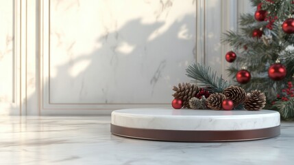 Festive decor display home interior 3d render cozy atmosphere close-up view holiday spirit