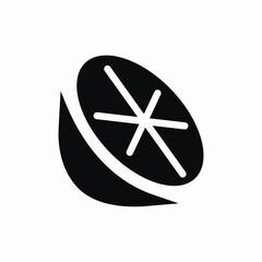 half lemon icon sign vector
