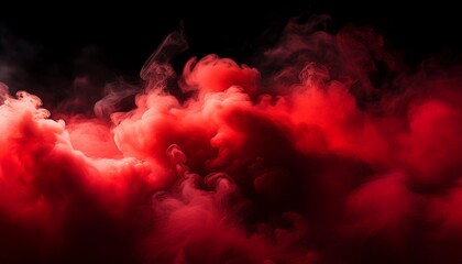 red smoke on black background horror sky background fantasy style