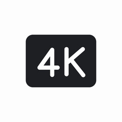 video quality 4k icon sign vector