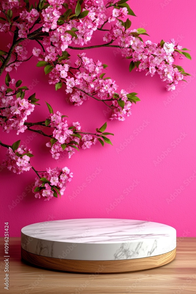 Poster floral display indoor setting product showcase minimalistic design contemporary concept