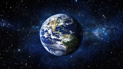 Obraz premium A stunning view of Earth from space, featuring a vibrant tapestry of city lights illuminating the night, showcasing urban life and human ingenuity against a backdrop of stars.