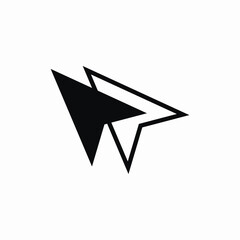 cursor navigator compass arrow icon sign vector