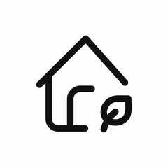 eco house icon sign vector
