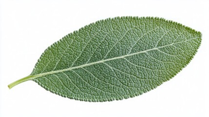 Obraz premium Detailed Close-up of a Sage Leaf