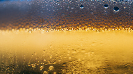 water drops in the glass