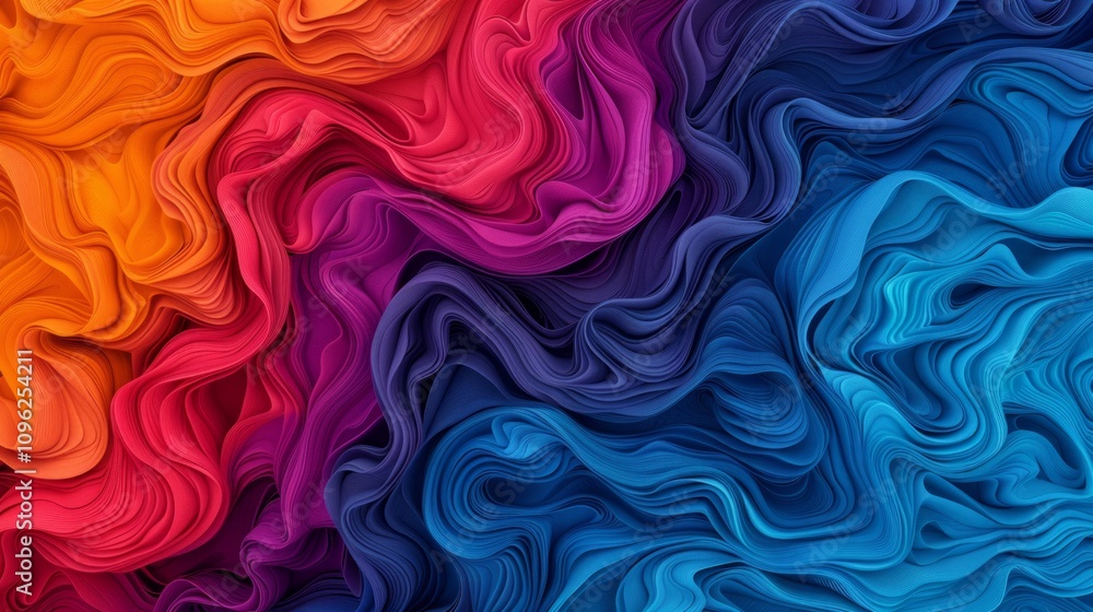 Poster vibrant abstract swirls of color and texture.