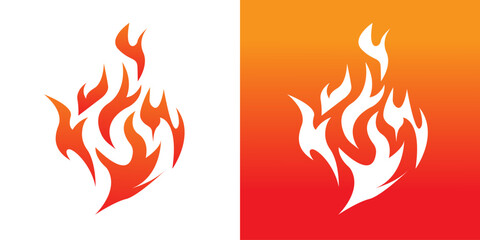 A stylized flame icon in red and orange gradient with a white outline on a contrasting background.