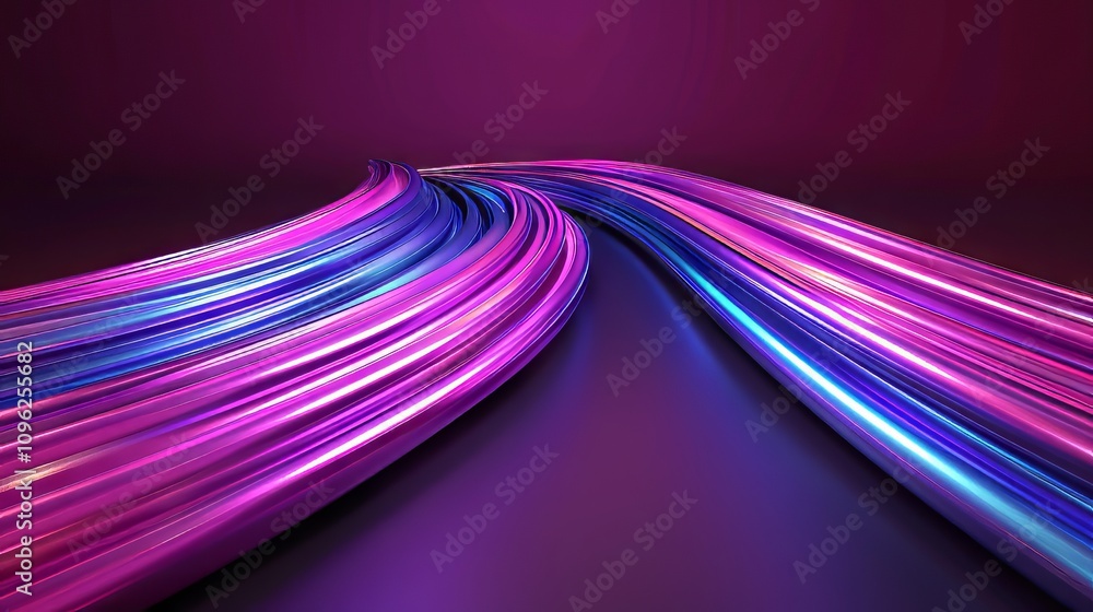 Aufkleber vibrant flowing lines in a dynamic abstract design.