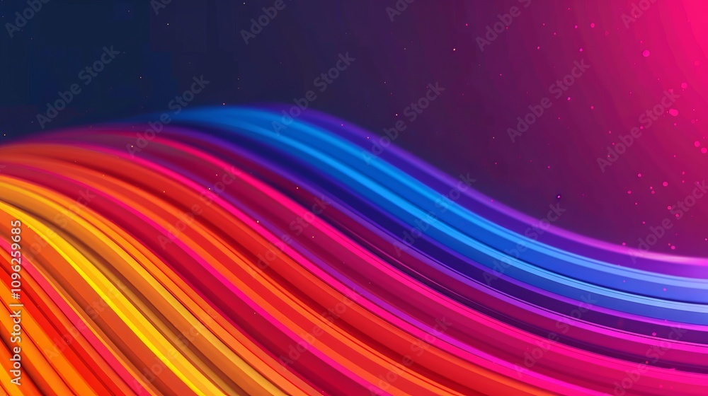 Aufkleber vibrant waves of color in a dynamic abstract design.